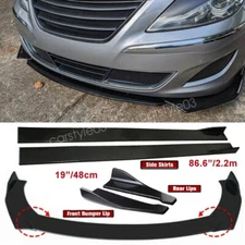 For Hyundai Genesis Sedan Side Skirt Front & Rear Bumper Lip Splitter Spoiler
