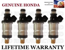 Genuine Honda Set Of 4 Fuel Injectors for 92-95 Honda Civic Del Sol  D16Z6 D15B