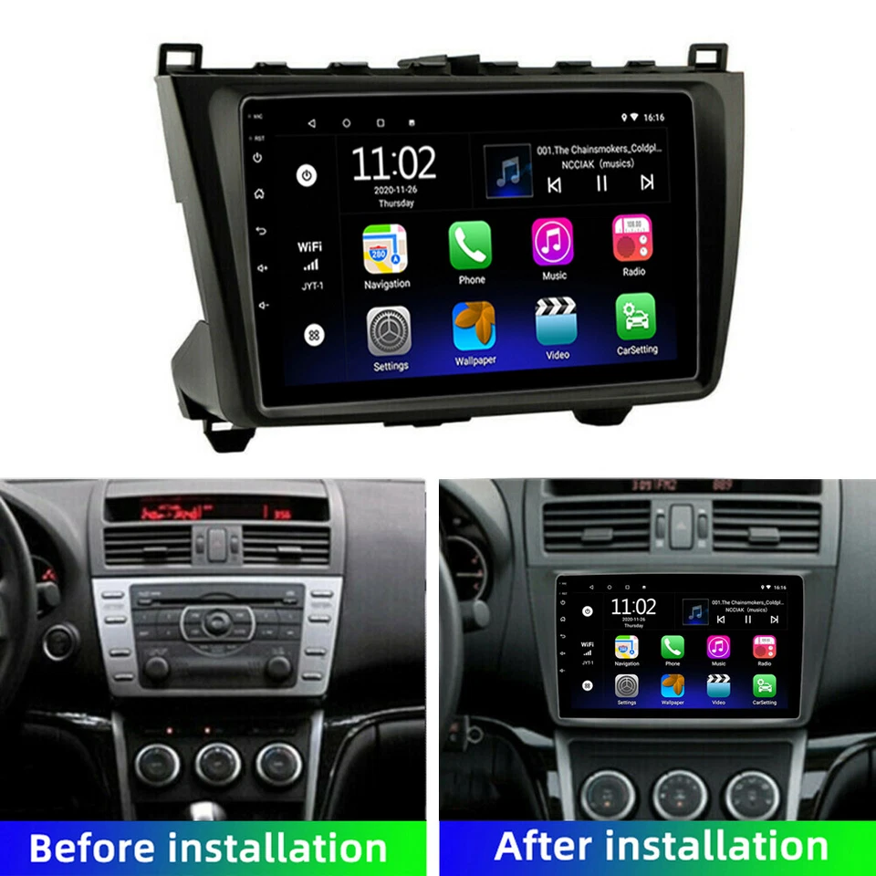4-64 GB Android 13 para Mazda 6 2008-12 inalámbrico Carplay coche radio estéreo WIFI GPS Foto 2 de 4