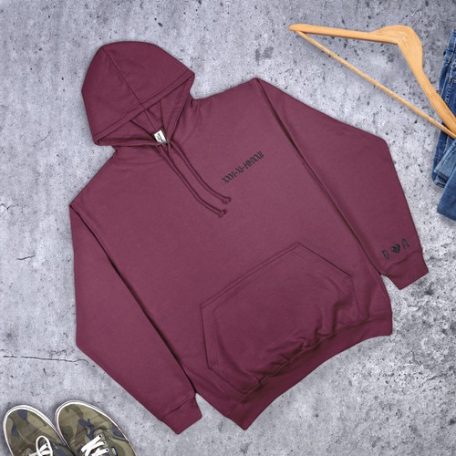 Embroidered Roman Numeral Hoodie Personalised Gift (Lovebirds Font) - Picture 5 of 29