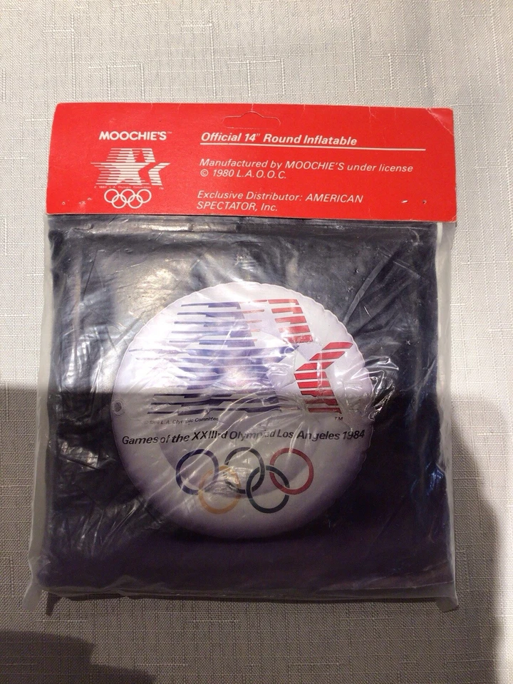Vintage 1984 Olympics Los Angeles Official 14” Round Inflatable Seat Cushion USA - Image 3 of 3