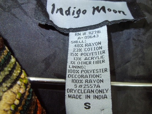 INDIGO MOON ART TO WEAR EMBROIDERED FLORAL JACKET & FRINGE SKIRT SUIT SZ S NWT - Picture 5 of 17