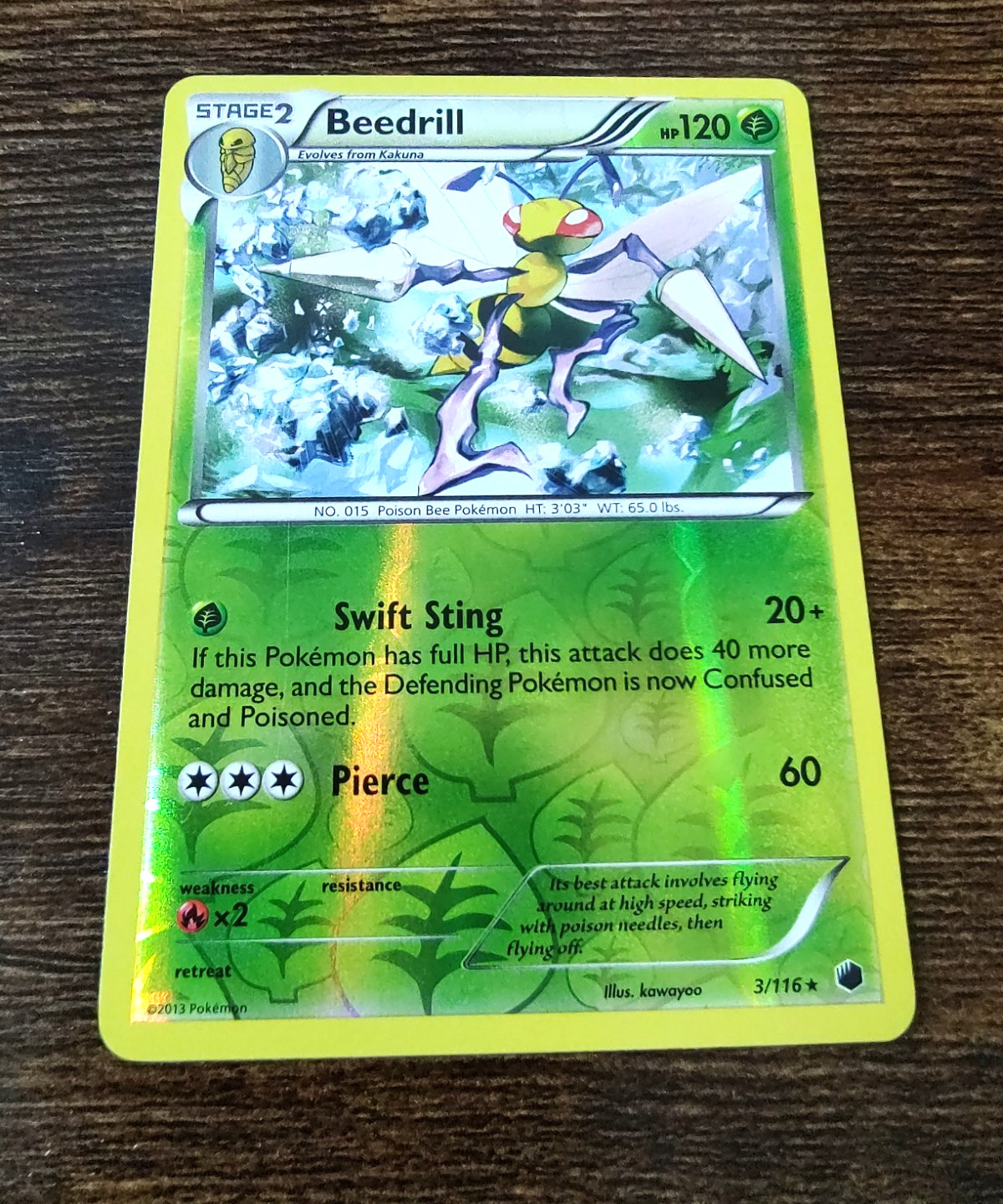 Beedrill 3/116 Plasma Freeze Reverse Holo Pokémon Card