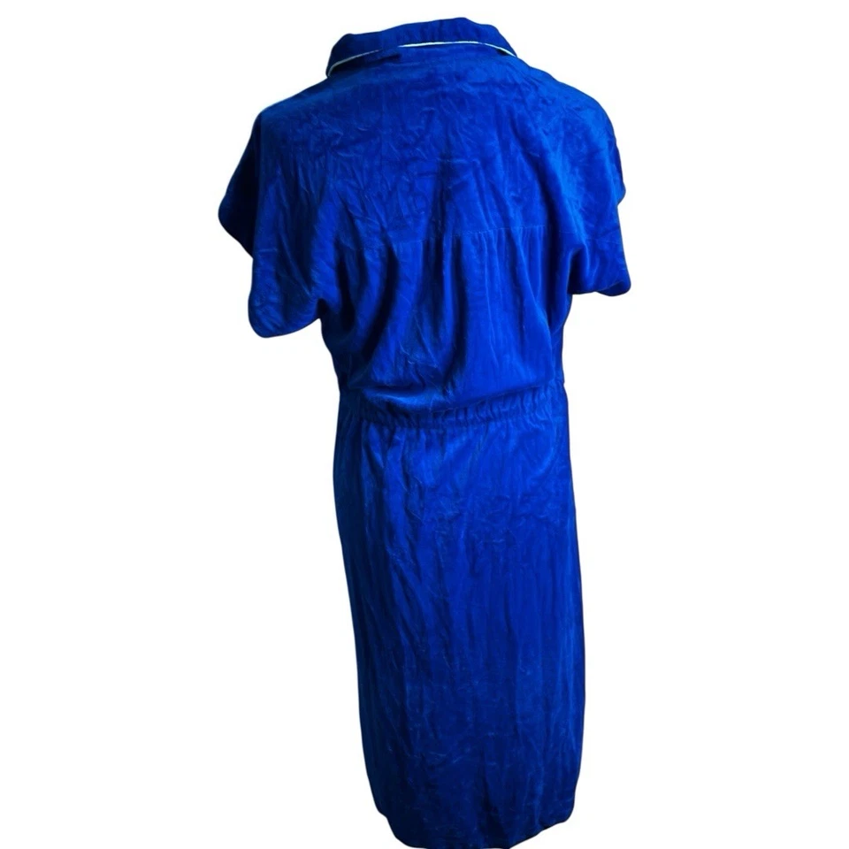 Vestido camisero vintage de terciopelo años 70 Foto 2 de 4