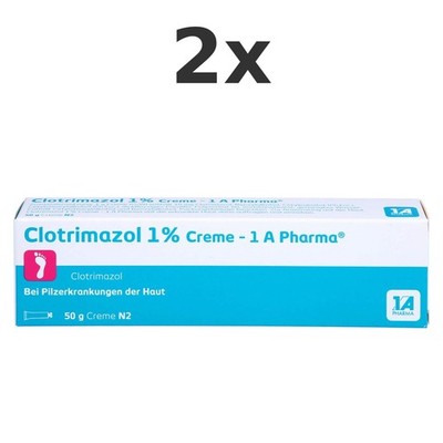 2x Clotrimazol 1% Creme-1a Pharma 50 g - PZN 2409006