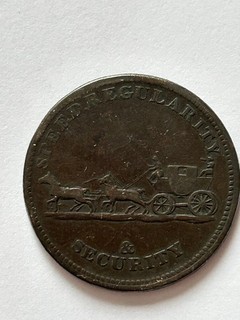 half penny speed.regularity & security coin lad.lane London