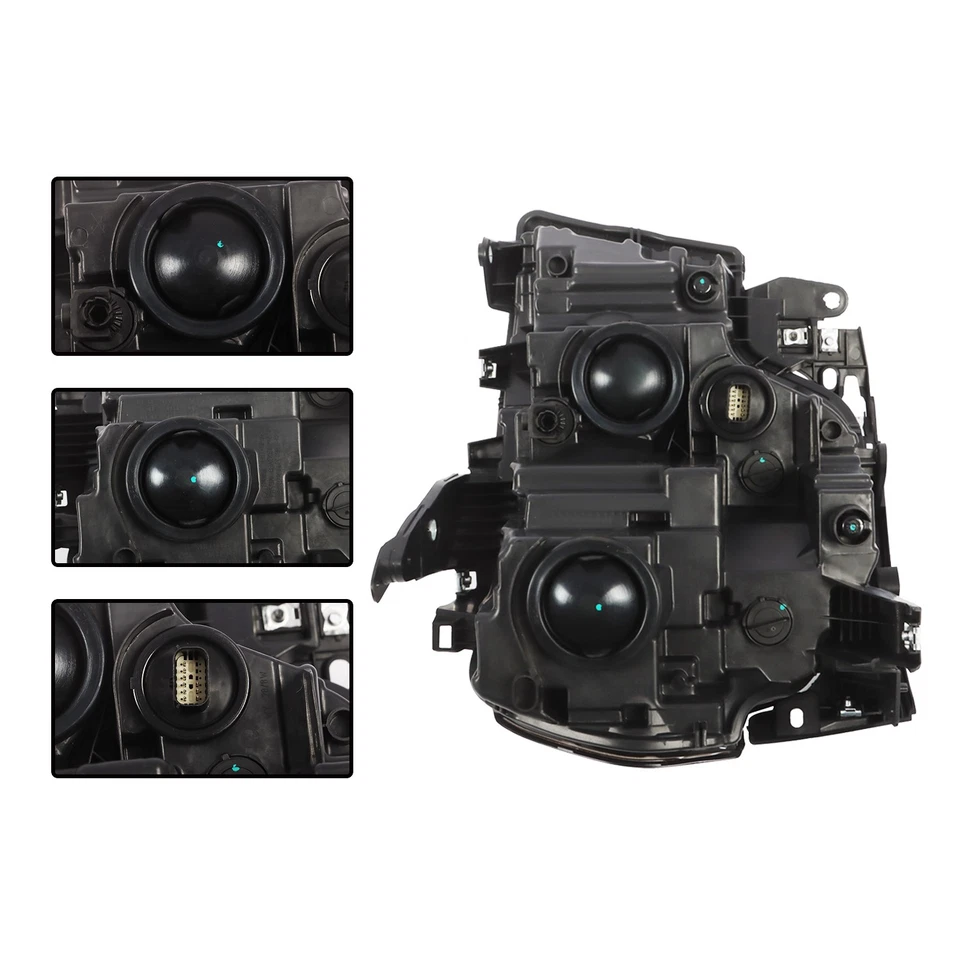 Halogen Model Headlights Headlamps Left+Right For 2019-2024 Ram 2500 3500 Black Foto 4 de 4