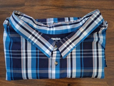 King Size Men's Size 10x Button Up, Collared, Short Sleeve Shirt.  EUC
