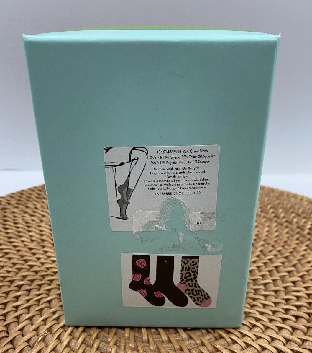 Kate Spade Women's Crew Socks Size 4-10 3 Pack New In Box | eBay
