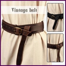 Buckle Waist Leather SCA LARP Belt Viking Renaissance Cosplay Medieval Costume