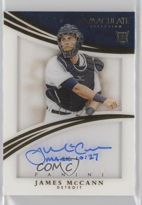2015 Immaculate Shadowbox Signatures 43/49 James McCann #13 Rookie Auto RC 0af