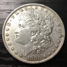 1880 Morgan Silver Dollar $1, AU. F138