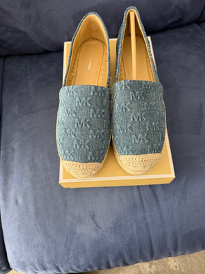 Michael Kors LYNN ESPADRILLE Blue Denim-(Union Wash) Shoes Size US 8M