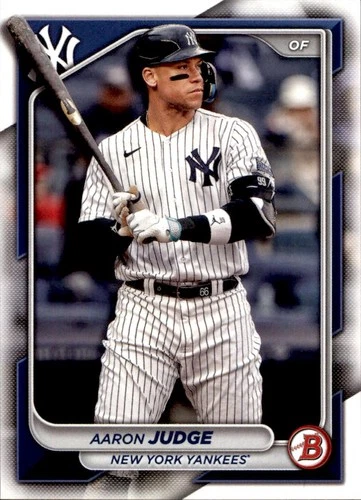 Aaron Judge 2024 Bowman Base #7 New York Yankees Baseball Trading Card