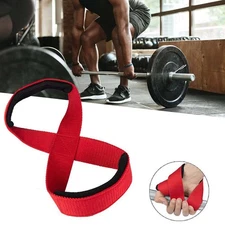 2Pcs Padded Figure 8 Straps Deadlift Weight Lifting Wrist Straps Power Straps