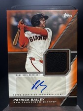 Topps 2026 Series 1 Patrick Bailey Relic Auto 8/25 SF Giants