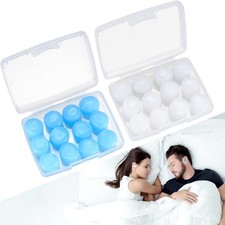 24 Pcs Silicone Ear Plugs for Sleeping, Soft Silicone Earplugs for