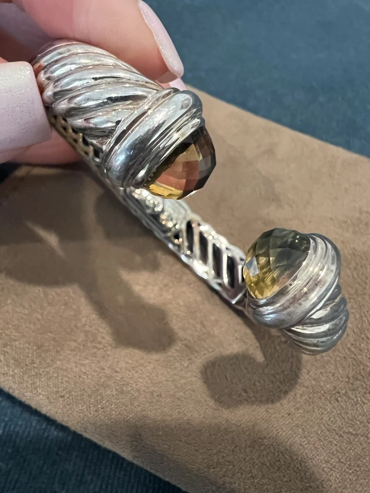 Pulsera David Yurman de plata de ley citrino Waverly Foto 2 de 4