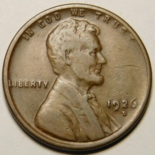 1926 D Lincoln Wheat Cent Penny F-VF "Actual Coin Pictured"