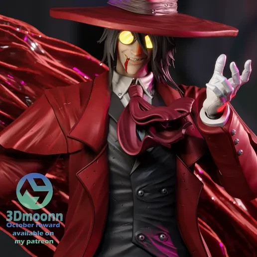 Alucard Hellsing Resin Sculpture 1:6 Scale Unpainted Gothic Fan