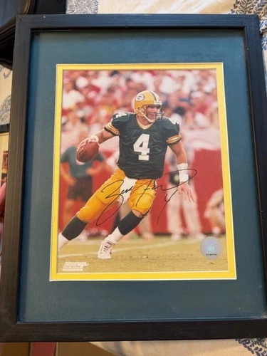 Brett Favre 8x10 Autographed Photo Matted & Framed w/Hologram