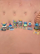 Disney Lilo & Stitch Stitch Figure Lot w/ Cards, Smaller Than 3