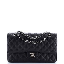 Chanel Classic Double Flap Bag Quilted Caviar Medium