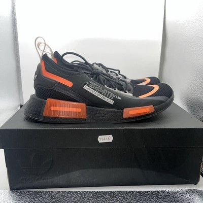 Adidas NMD R1 Spectoo Black Orange Sneakers Running GZ9264 Mens Size 9.5