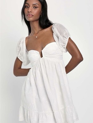 white mini dress fit and flare Pleats and Flare Stretchy Linen Mini Dress