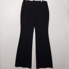 Theory Demetria Admiral Crepe Flared High Rise Dress Pants Women's size 12 Black