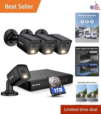 8CH H.265+ 3K Lite Wired Security Camera System with AI Human/Vehicle Detecti...