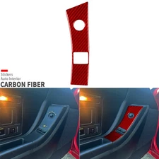 Red Carbon Fiber Driver Side Window Lift Switch Cover Trim For Corvette C4 91-93