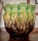 Art Pottery Majolica Jardinière Pot, Art Nouveau, Early 1900's, Antique Weller ?