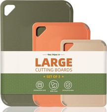 Plastic Cutting Board Set, Cutting Boards for Kitchen BPA Free, Large-Small Chop