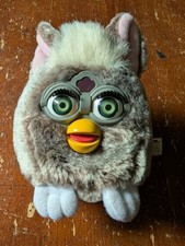 Furby Buddies “MORE HAPPY” 1999 Tiger  Bean Bag Plush Green Eyes No Tag