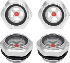 4Pcs Air compressor Oil Sight Glass 1/2 Inch NPT Oil Liquid Level Gauge Male