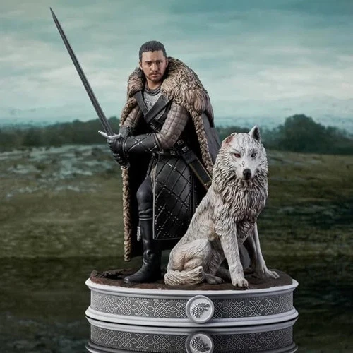 JON SNOW & GHOST 10" PVC DIORAMA TOY FIGURE STATUE GAME OF THRONES GALLERY