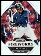 2021 Panini Prizm Kyle Lewis #FW10 Fireworks Silver Prizm Seattle Mariners