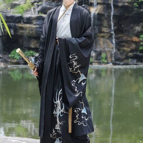 Männer Drachen Muster Kleidung chinesischer Stil traditionelles Hanfu altes Kostüm - Bild 13 von 33