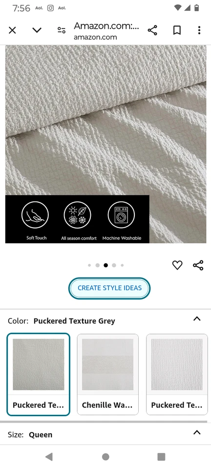 Juego de edredón Vera Wang/Reina/Gris/3 piezas Foto 4 de 4