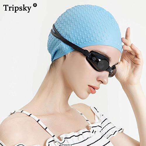 Silicone Swimming Cap Stretch Swim Waterproof Hat For Women Men Adults - Picture 5 of 9