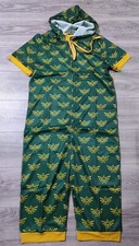 Legend of Zelda Pajamas Adult Medium Green Zip Short Sleeve Jumper Costume Mens