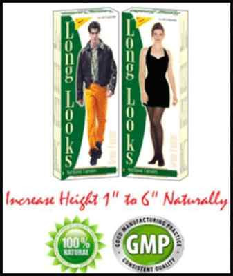 Long Looks Herbal Height Increase Gain Taller Herbal Growth 240 Capsules(Unisex)