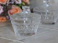 Glasdose Bonboniere Vorratsglas Zuckerdose Glas Landhaus Shabby Chic Antique