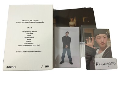 BTS RM Namjoon Indigo solo album postcard & Weverse album version