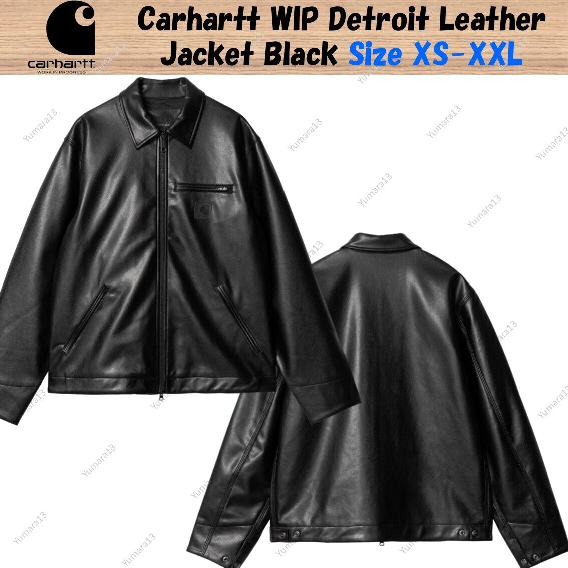 Carhartt WIP Detroit Leather Jacket Black Size XS-XXL | eBay Carhartt WIP Detroit Leather Jacket Black Size XS-XXL | eBay