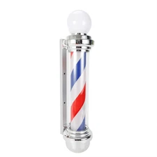 Barber Pole LED Light Hair Salon Barber Shop Open Sign Spinning Stripe Light NEW