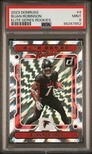2023 DONRUSS BIJAN ROBINSON ELITE SERIES ROOKIES HOLO FOIL FALCONS #4 RC - PSA 9
