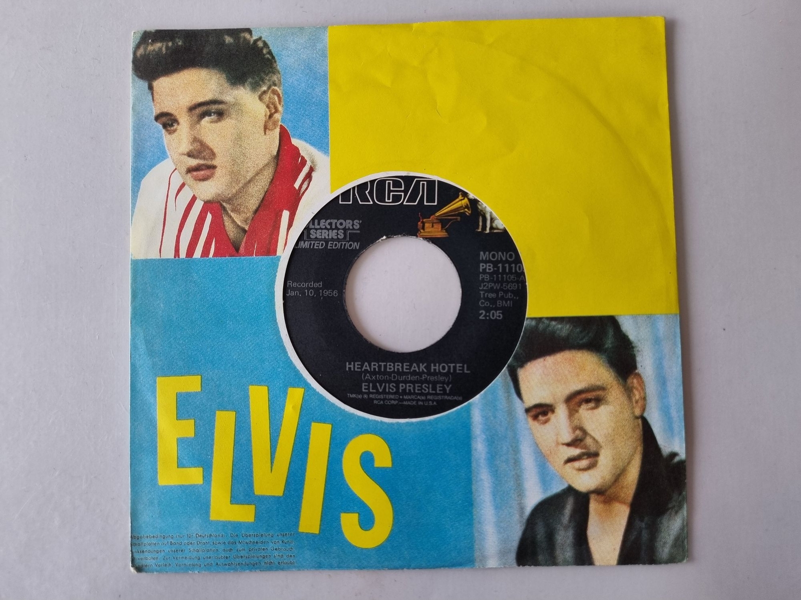 Elvis Presley - Heartbreak Hotel/ I Was The One 7'' Vinyl US