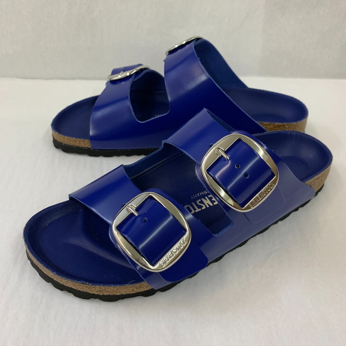 Birkenstock New w/ Box Arizona Big Buckle High Shine Cobalt